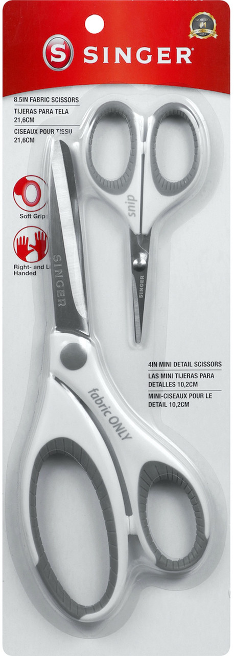 Singer Sewing Scissors Set 2/Pkg-8.5 Fabric & 4 Mini Detail Scissors  07175 - GettyCrafts